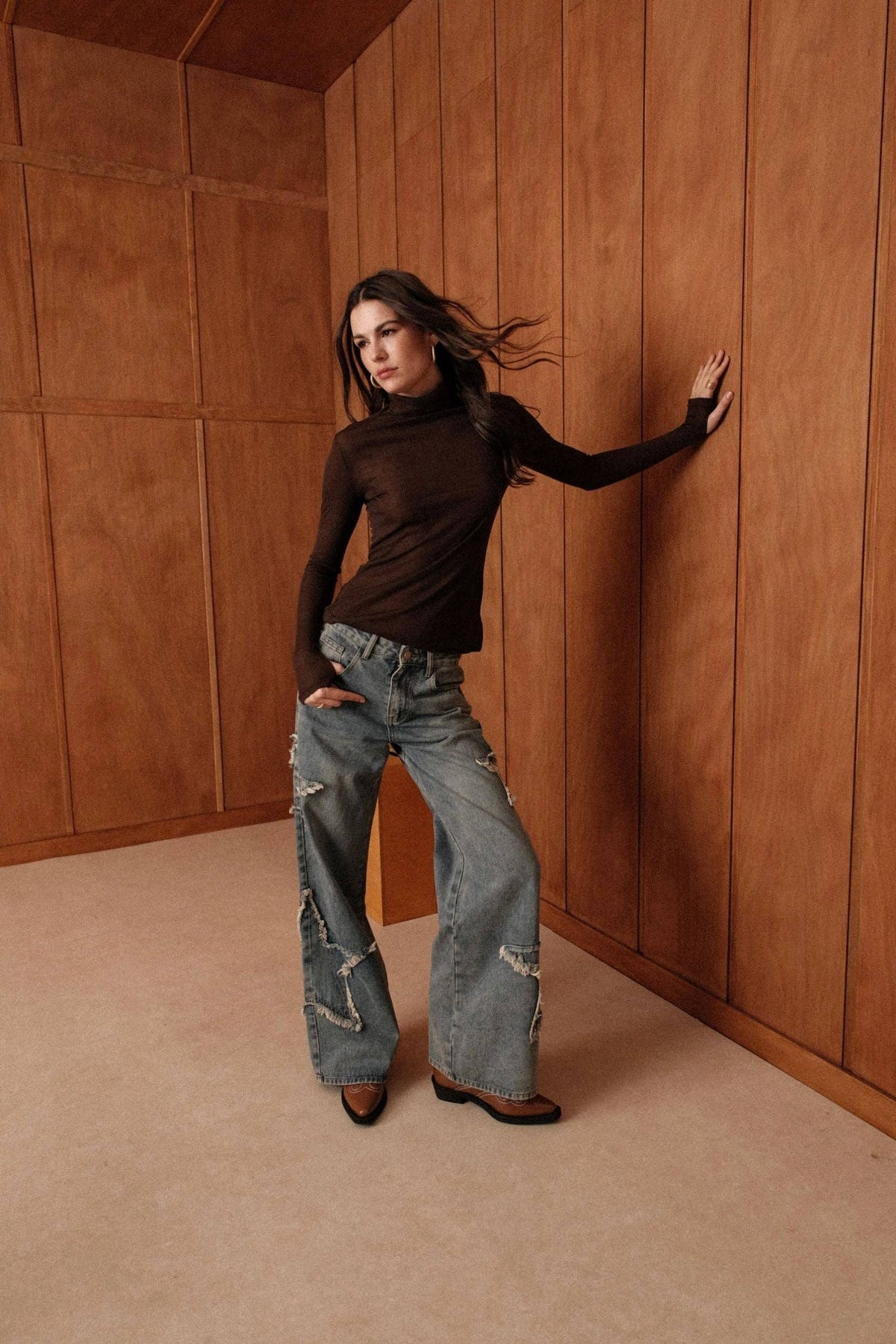 Félicie Star Wide Straight Jeans