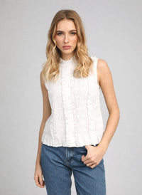 Sloane Sleeveless Shirt | White