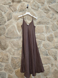 Linen Bias Cut Strappy Dress