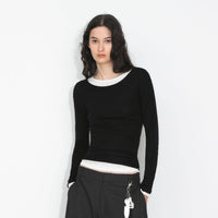 Basic Long-Sleeve Layering Top | Crew Neck