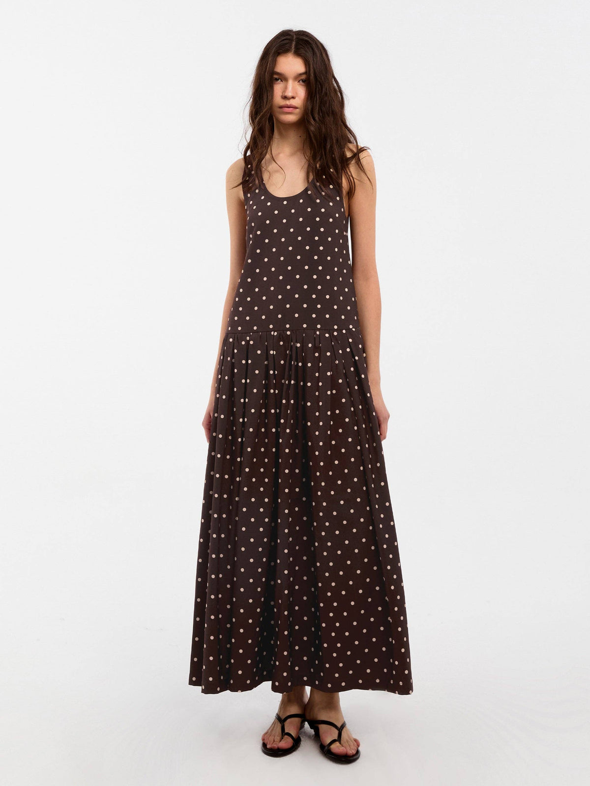 CUBIC Lyocell Solid Color Long Dress