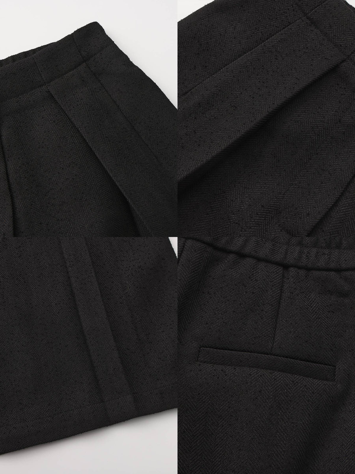 Draped Pleated Wide-Leg Pants