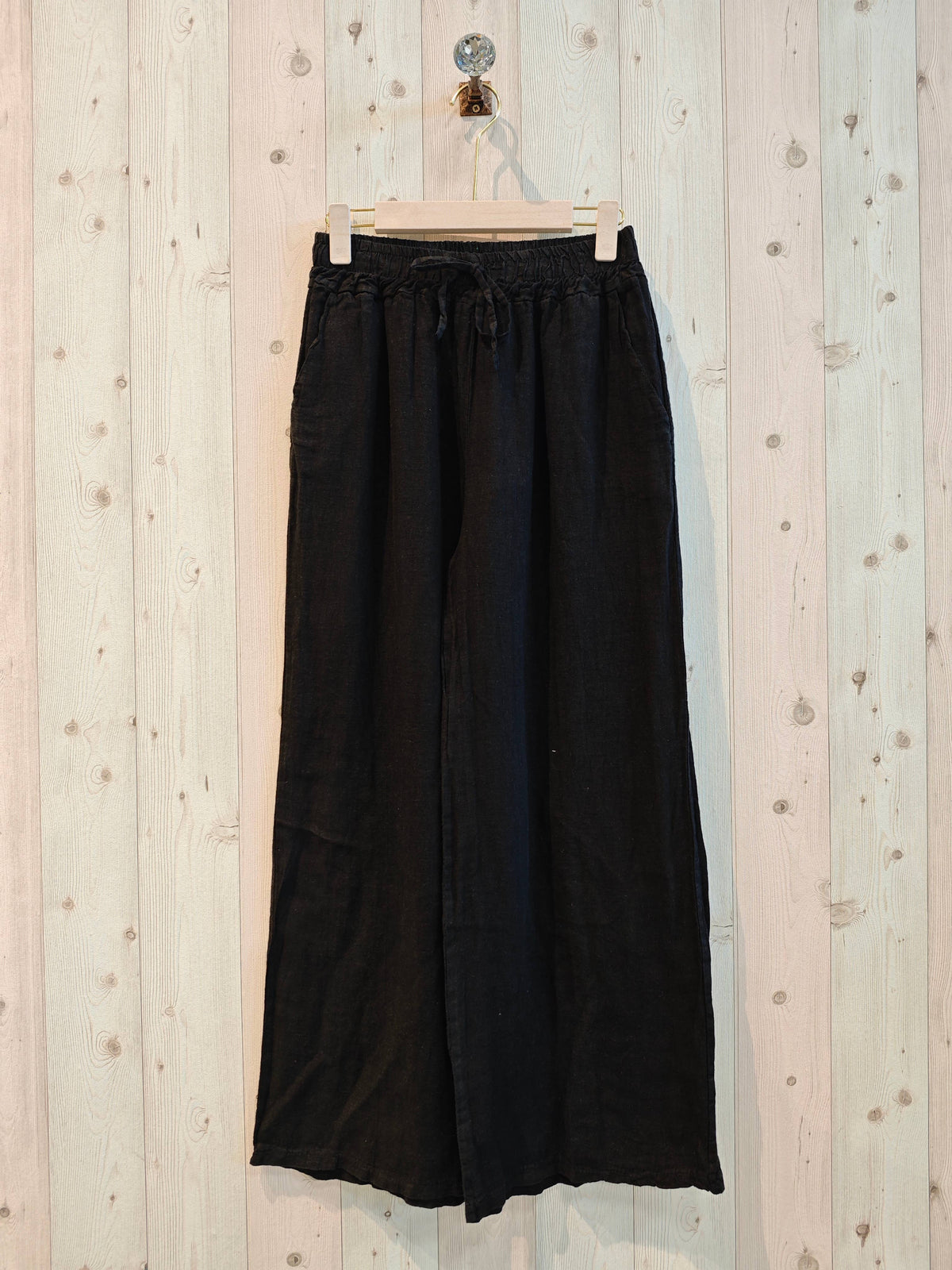 Linen Trousers with Elasticated Waist