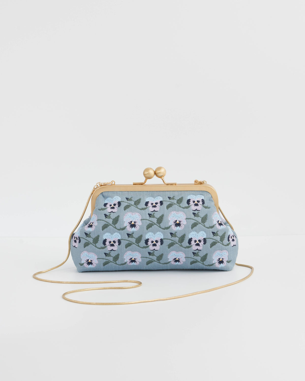 Pansy Blue Victoriana Clutch