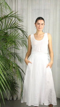 Linen Wrap Skirt