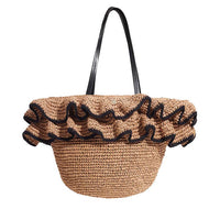 Mia Ruffle Bag in Tan
