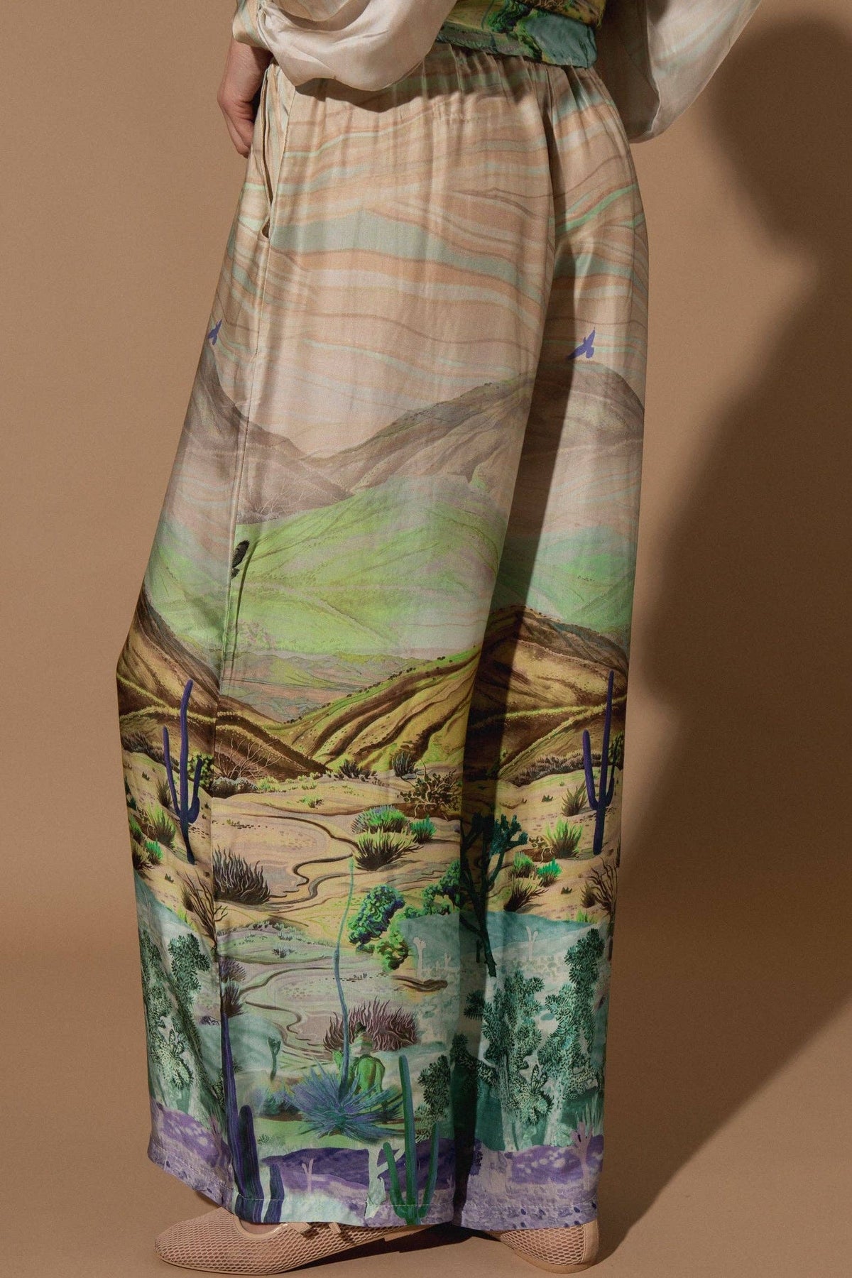 Cactus Print Silk Set