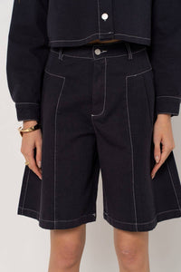 Ivan Autumn Wide Cut Shorts | Navy