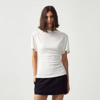 CUBIC Lyocell Blend Off-Shoulder Fitted Top