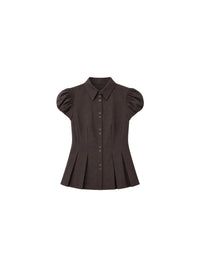 Lyocell Blend Peplum Blouse