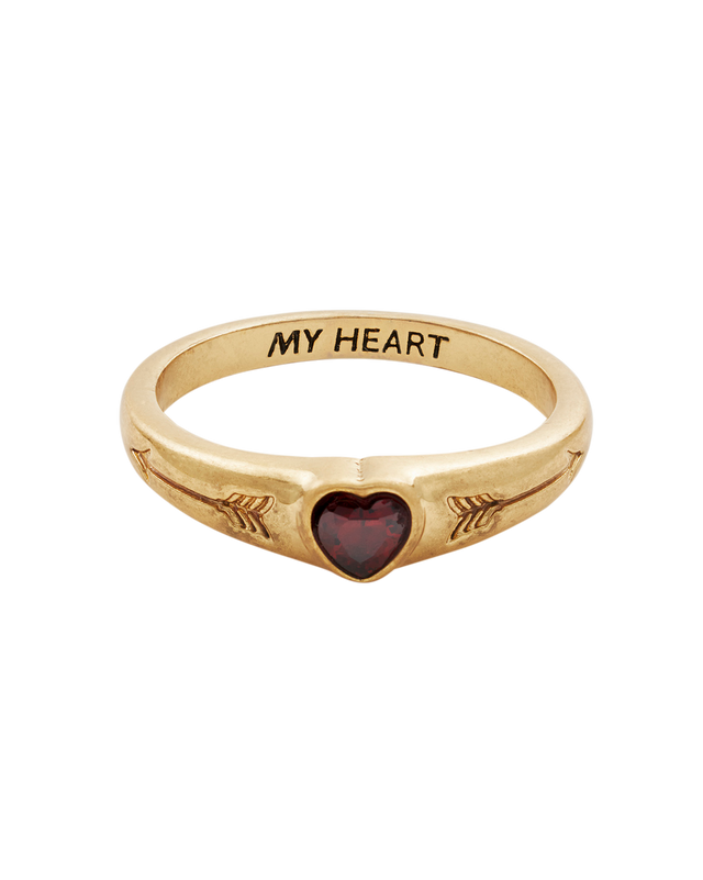 My Heart Gold Signet Ring