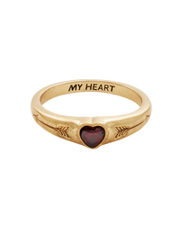 My Heart Gold Signet Ring