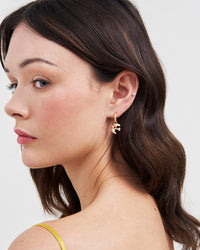 Gold Love Dove Huggie Earrings