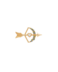 Gold Cupids Bow & Arrow Brooch