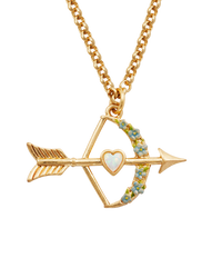 Gold Cupids Bow & Arrow Necklace