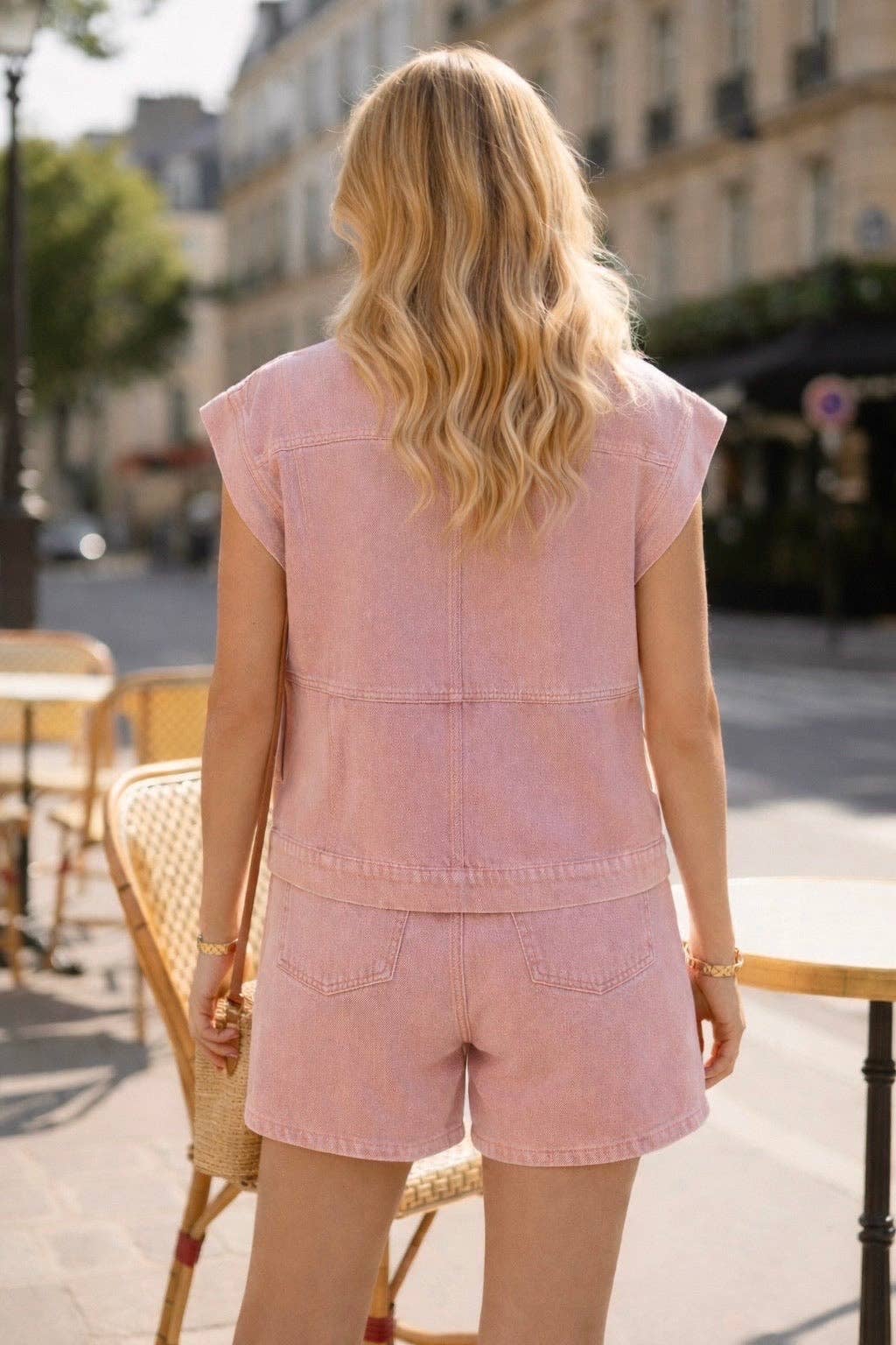 Embroidered Denim Shirt | Rose