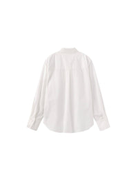 Vintage Tie Loose Striped Shirt | White