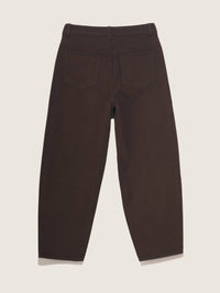 Bony Barrel Leg Jeans | Chocolate Brown