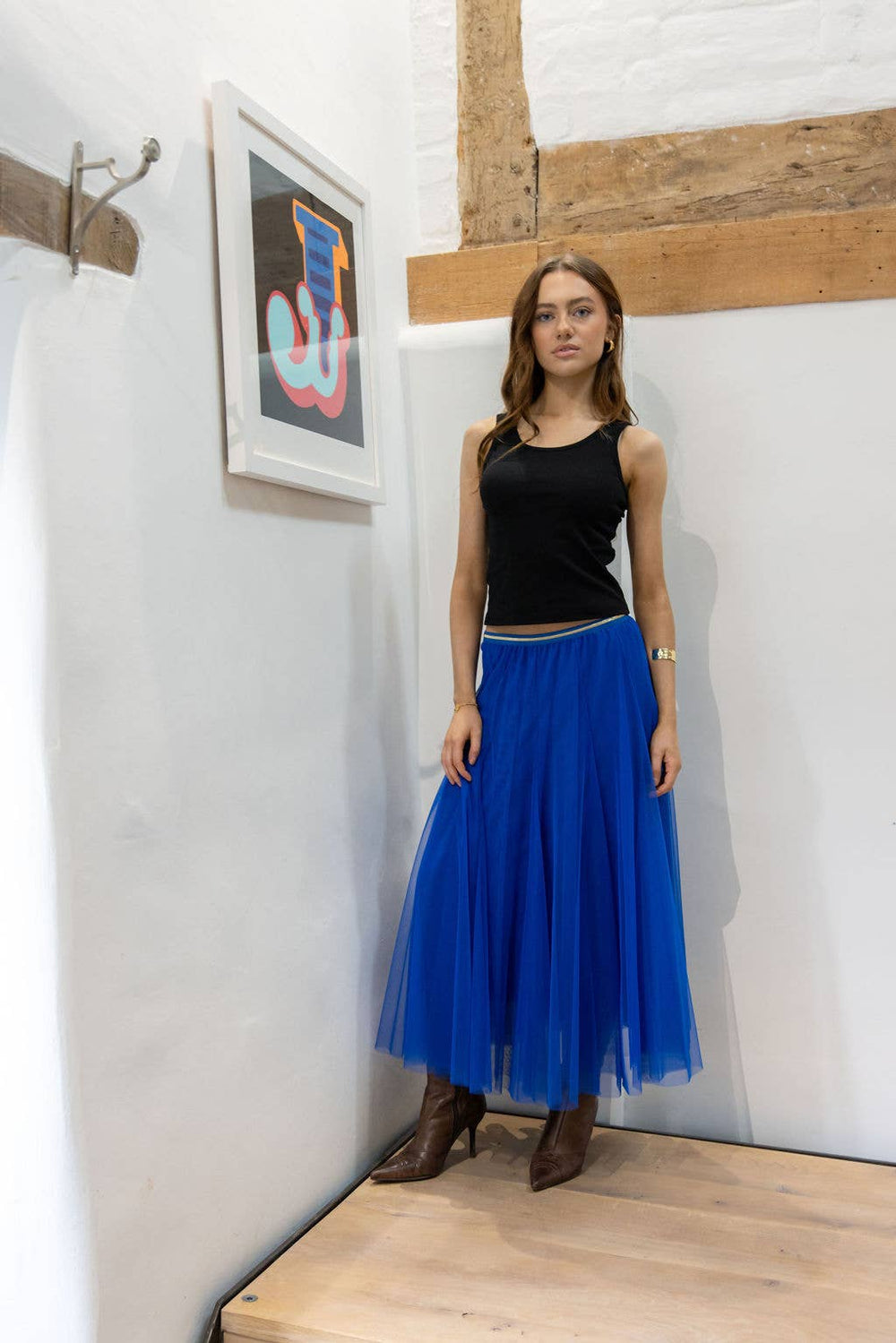 Tulle Layer Skirt in Royal Blue