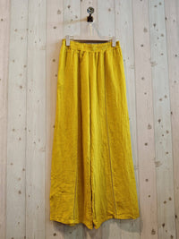 Lace Detail Linen Trousers