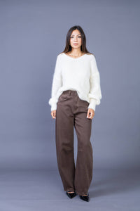 Lorena Barrel Pants | Brown