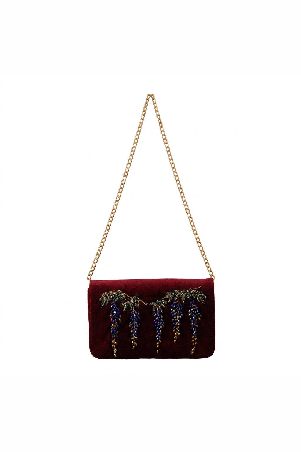 Wisteria Wine Embellished Bag