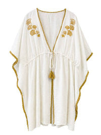 Olivia Tassel Kaftan in Cream