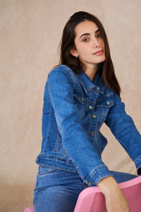 Women's Denim Jacket | Navy Wash