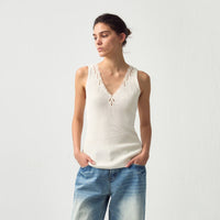 CUBIC Paperfeel V-Neck Tank Top