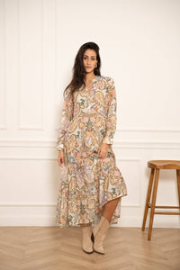 Floral print Marbella silk dress