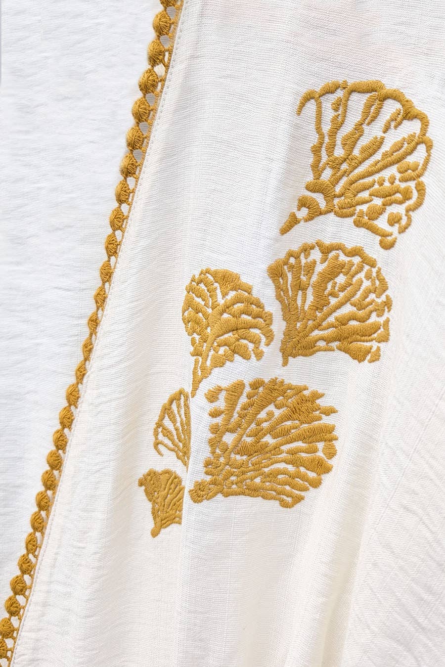 Olivia Tassel Kaftan in Cream