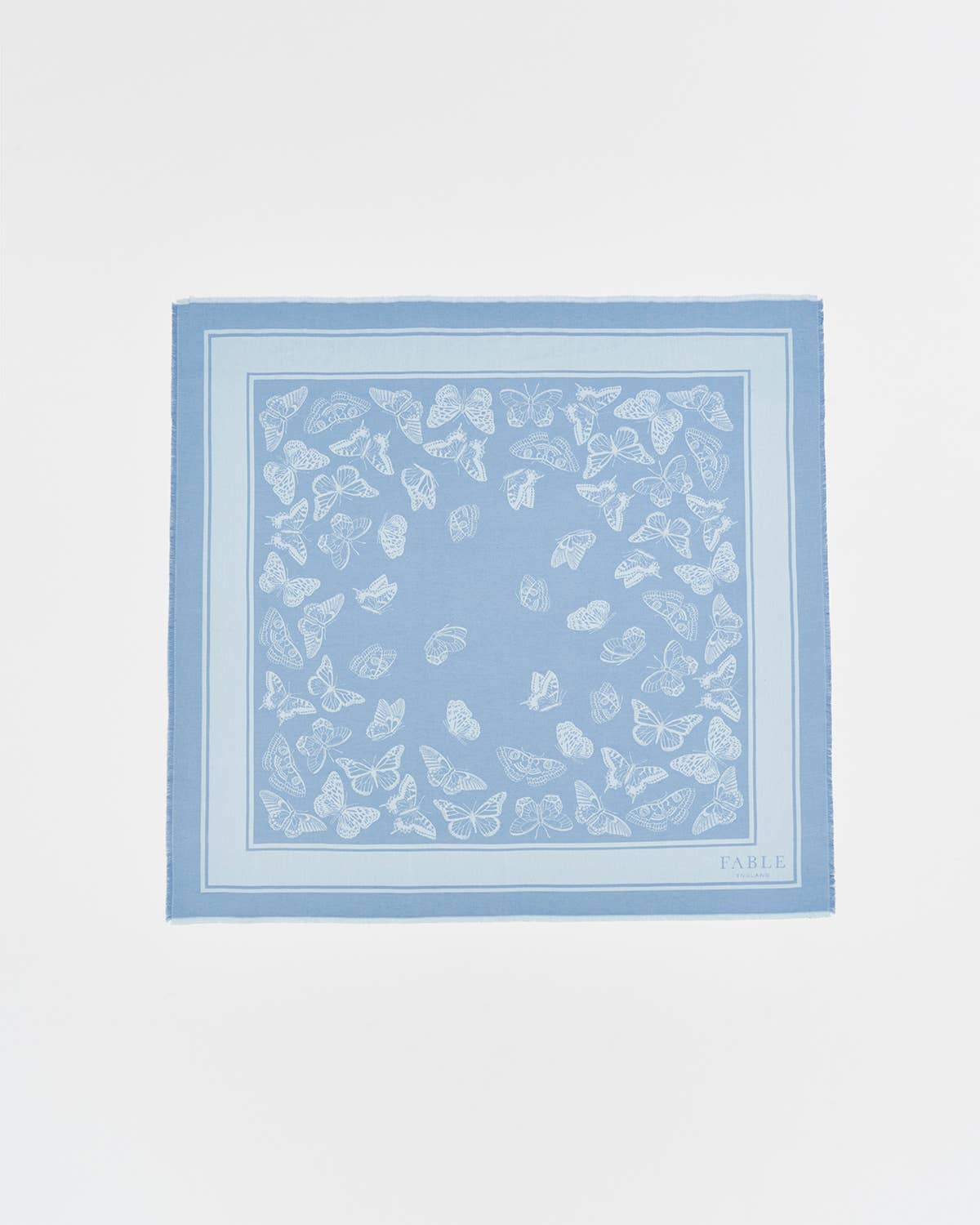Butterfly Blue Jacquard Scarf