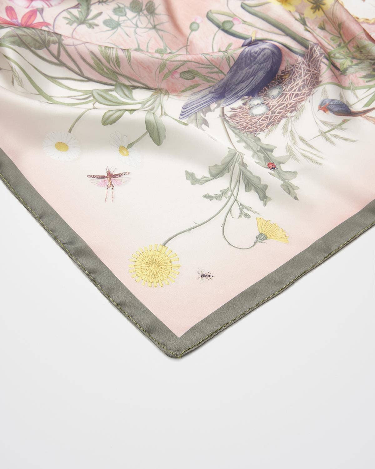 High Tea Ivory Narrative Square Scarf