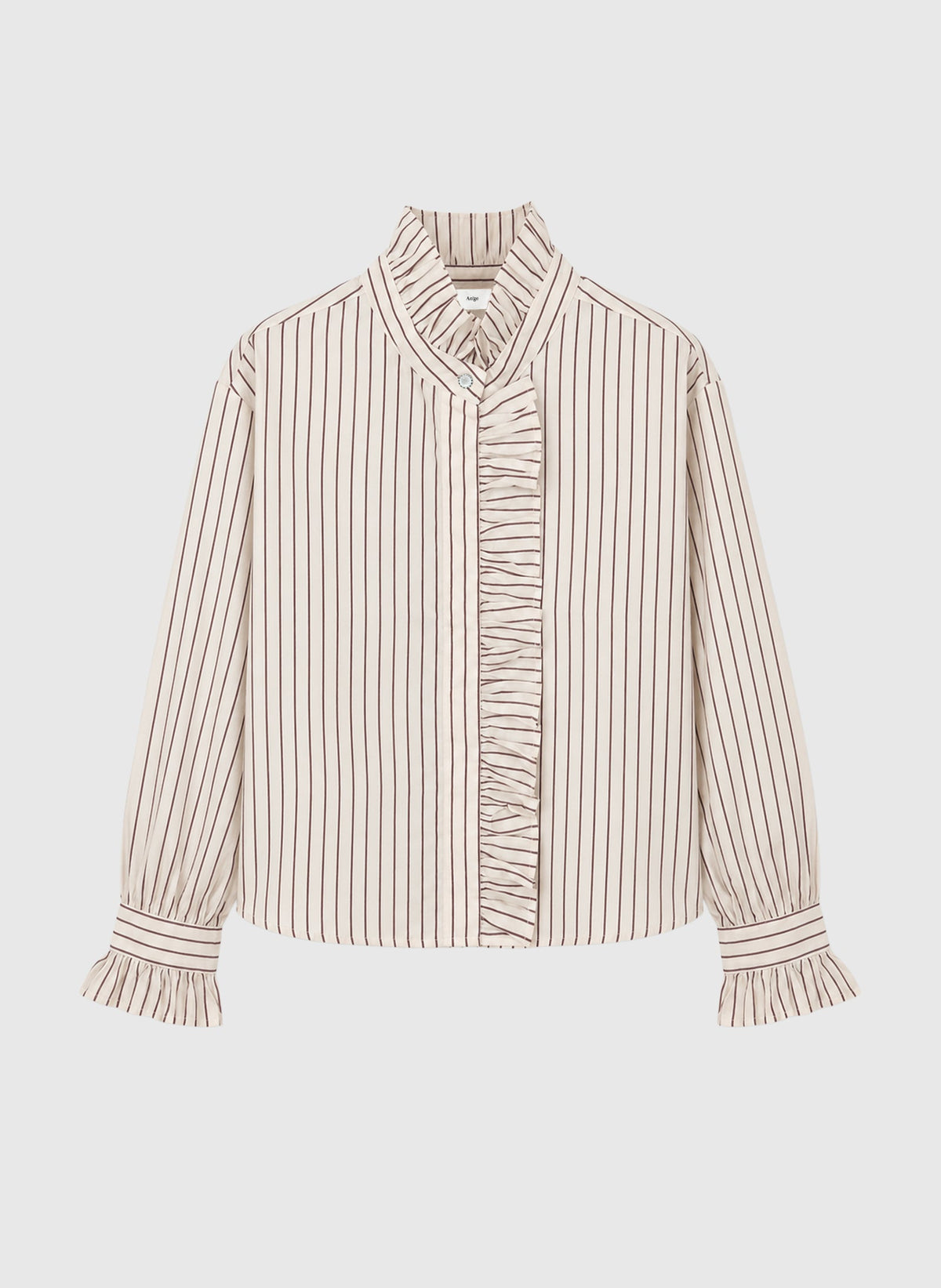 Selasy Striped Shirt | Burgandy Stripe