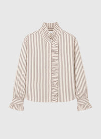Selasy Striped Shirt | Burgandy Stripe