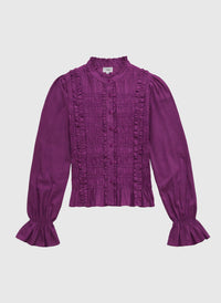 Slonay Ruffle Blouse | Violet