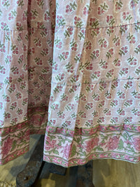 Cotton Lined Block Printed Skirt | Pinks