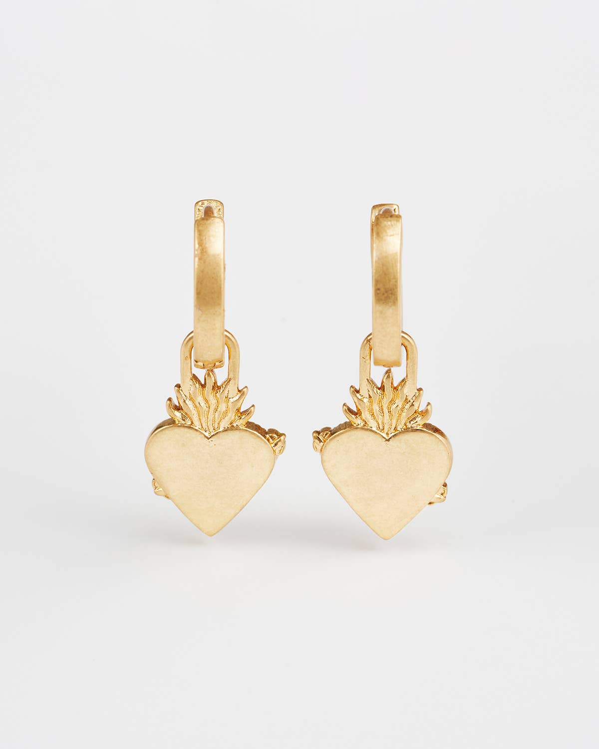 Sacred Heart Huggie Earrings