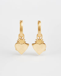 Sacred Heart Huggie Earrings