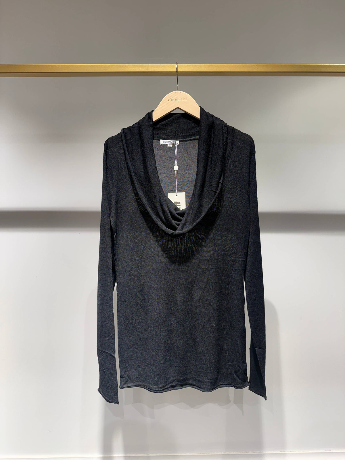 Jamie Shawl Collar Jumper | Chocolate