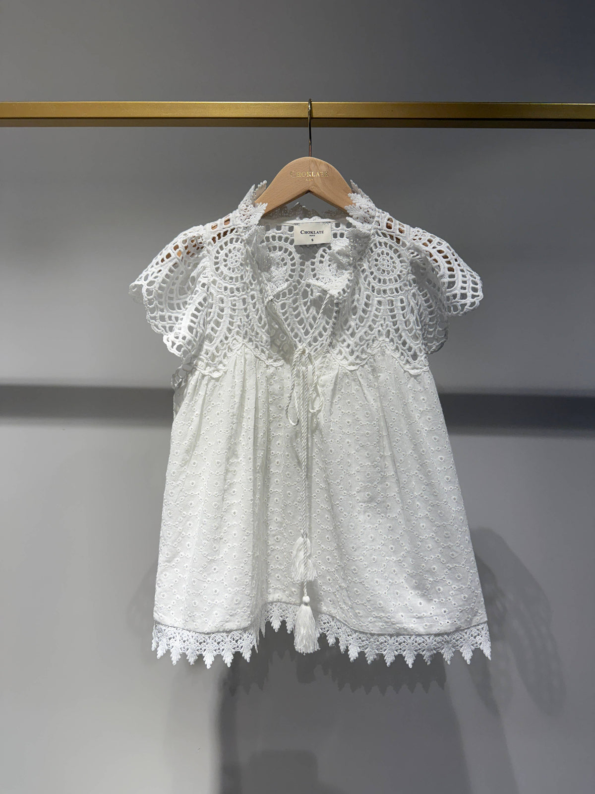 Embroidered Cotton Top Elsa | White
