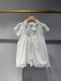 Embroidered Cotton Top Elsa | White