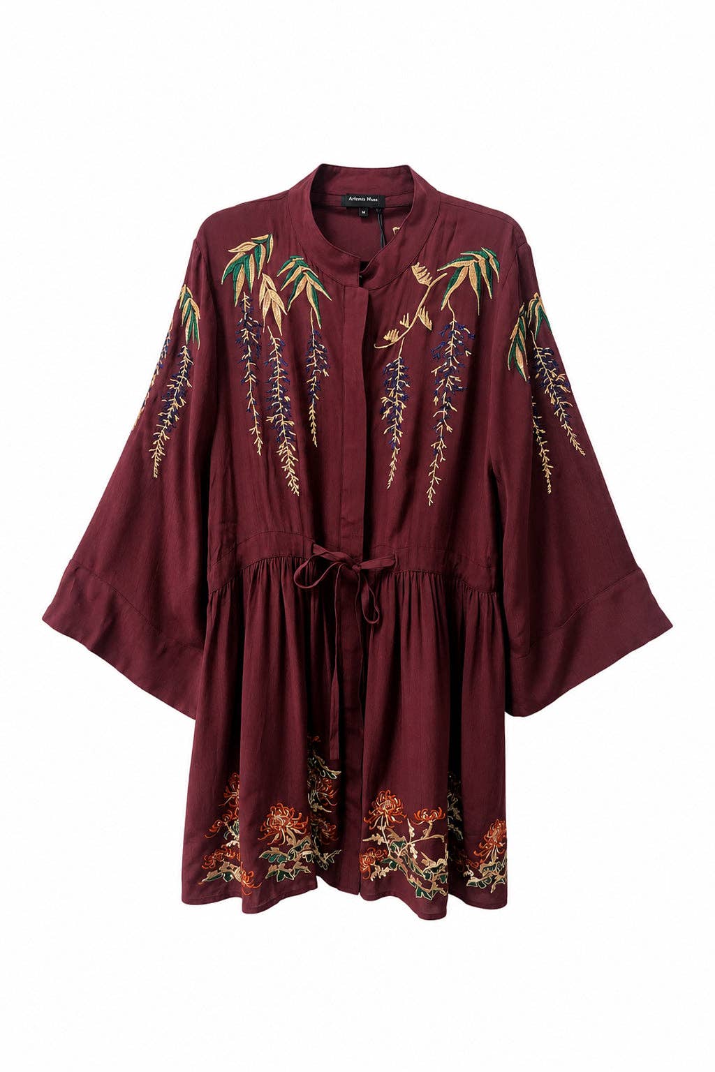 Metallic Wisteria Embroidery Crepe Selene Dress