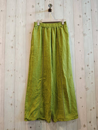 Lace Detail Linen Trousers