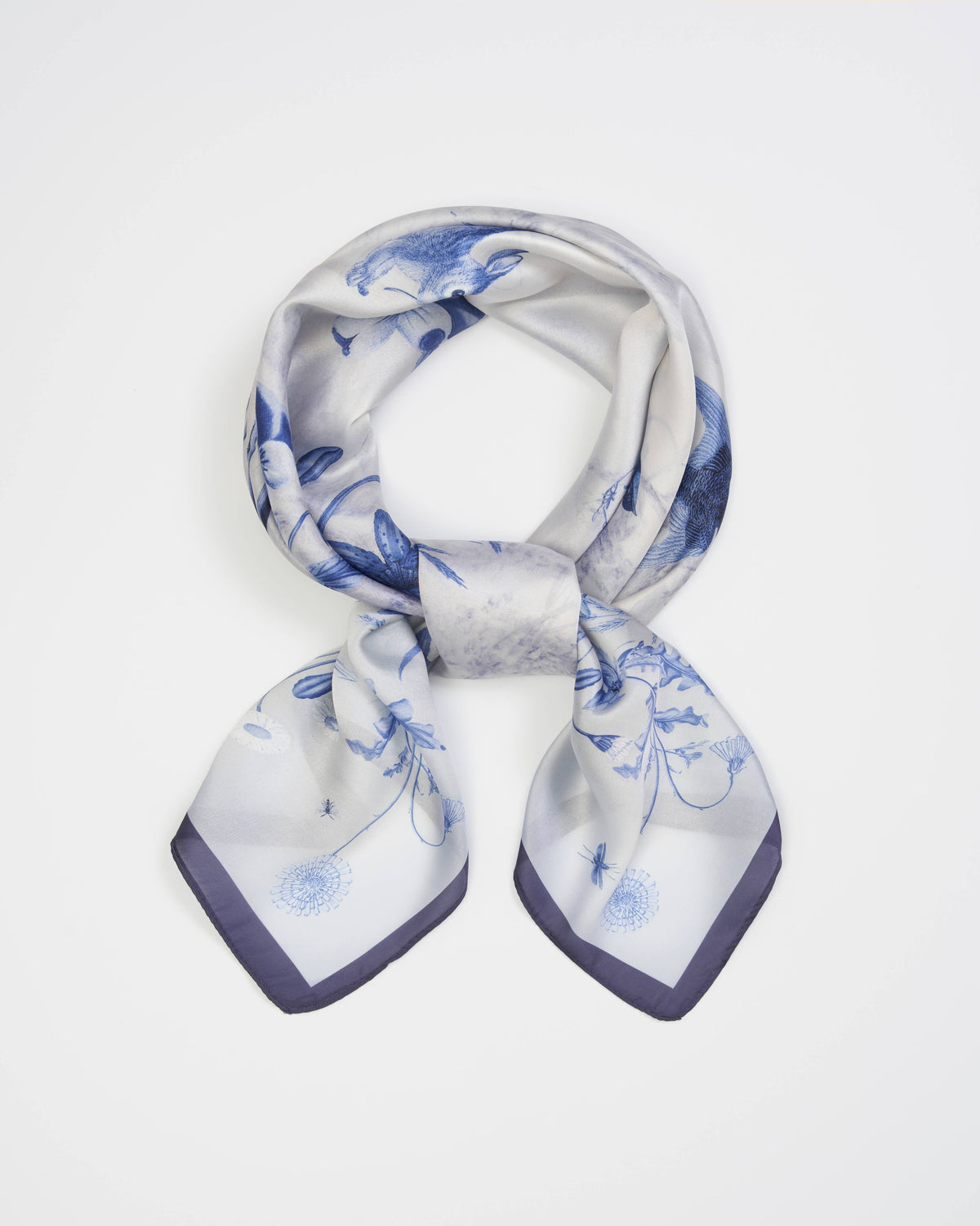 Bunny Blues Narrative Square Scarf