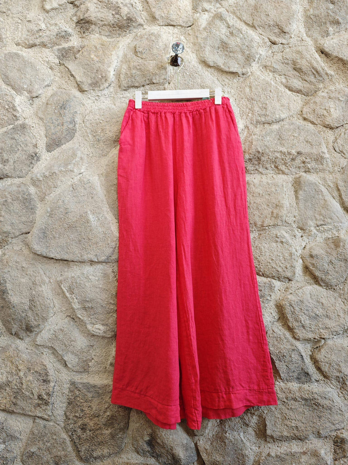 Wide Leg Linen Trousers