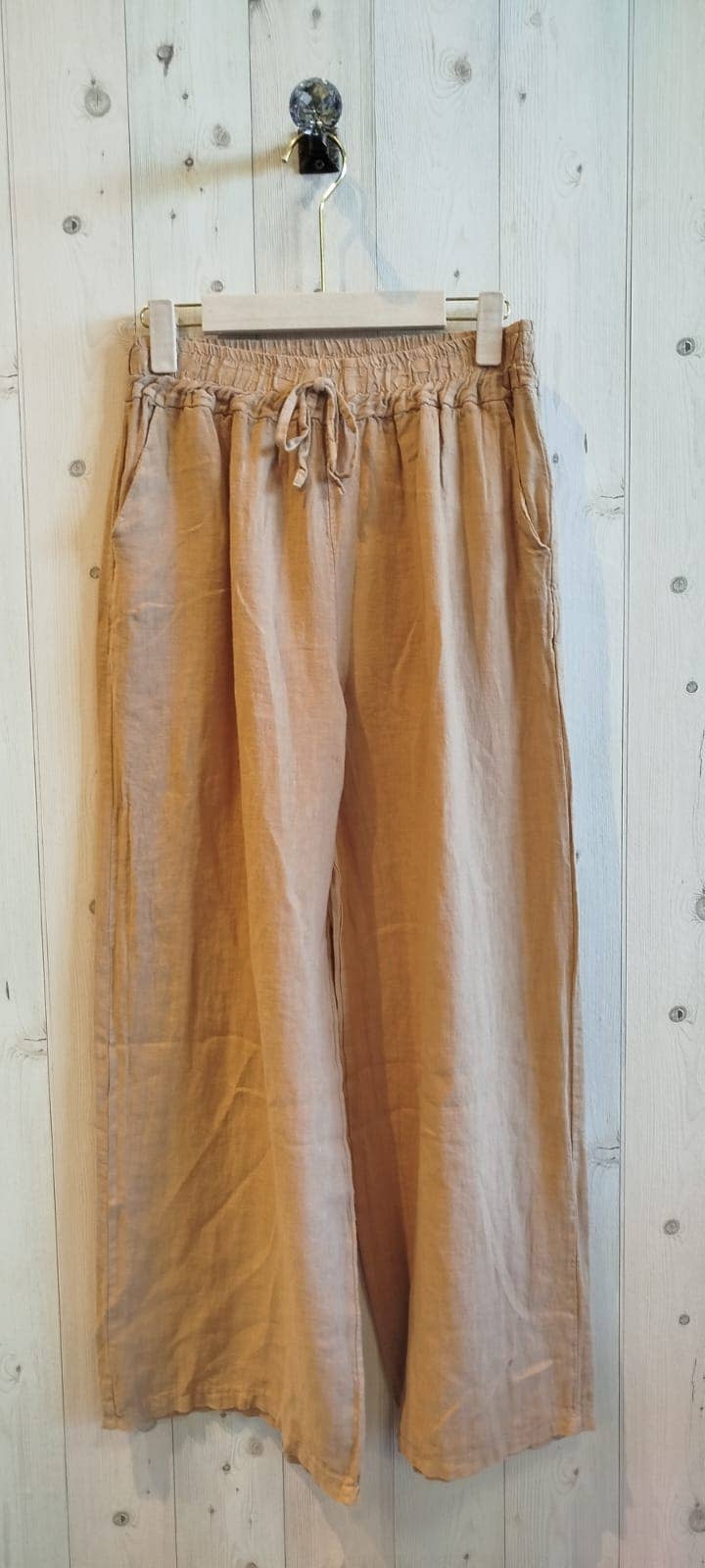 Linen Trousers with Elasticated Waist