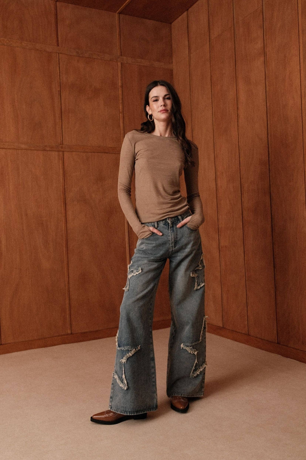 Félicie Star Wide Straight Jeans