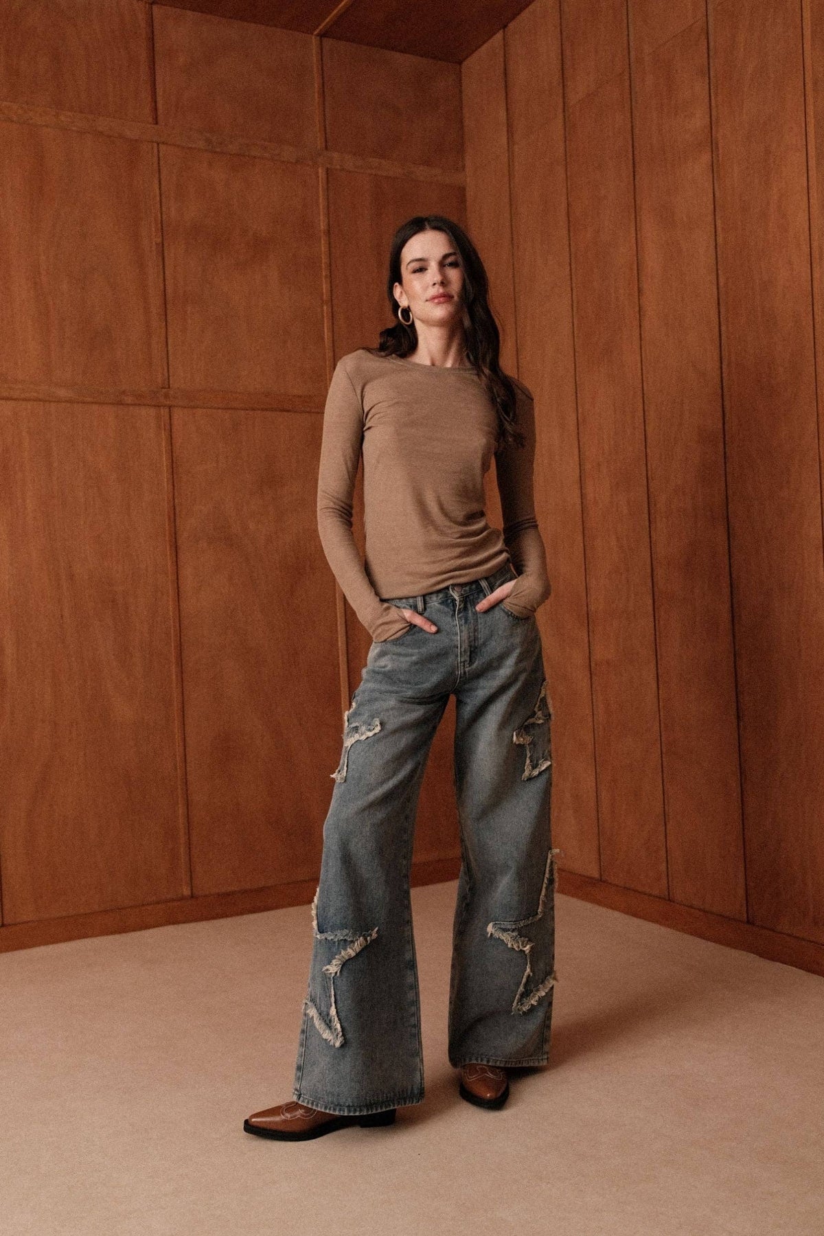 Félicie Star Wide Straight Jeans