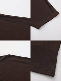 CUBIC Lyocell Blend Off-Shoulder Fitted Top